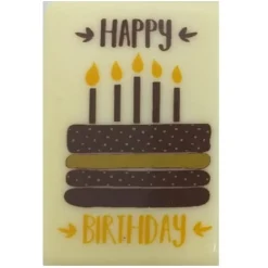 Chocoladedecoratie Happy Birthday 50st.