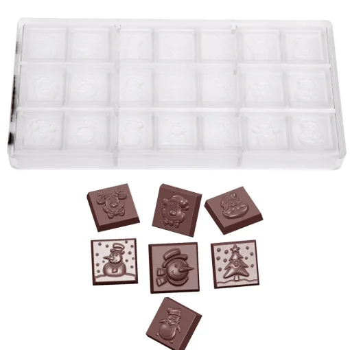 Chocolademal Chocolate World Kerst Ass. (21x) 31x10mm