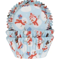 Cupcake Vormpjes HoM Sneeuwpoppen 50x33mm. 50st.