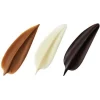 Dobla Chocoladedecoratie Blaadjes Wit, Melk en Puur 160st.