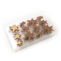 Dobla Chocoladedecoratie Sterren Brons Assortiment (132st)
