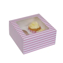 HoM Cupcake Doosje 4 Circus (incl. tray met venster) 2st.