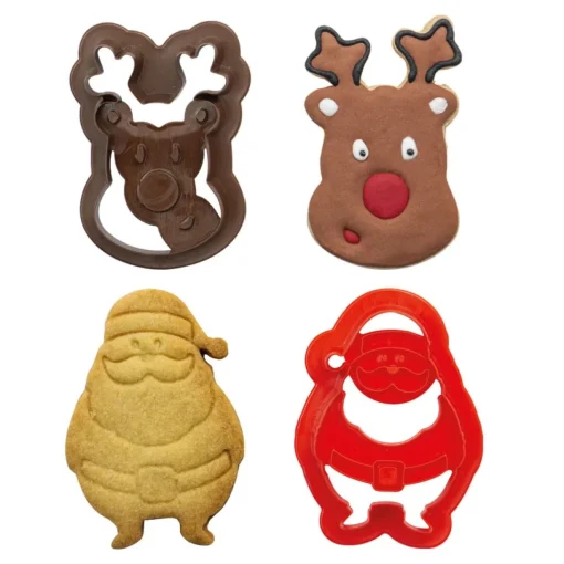 Koekjes Uitstekerset Kerstman & Rendier