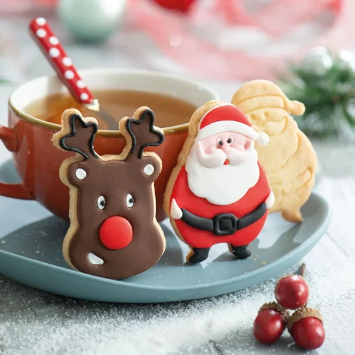 Koekjes Uitstekerset Kerstman & Rendier