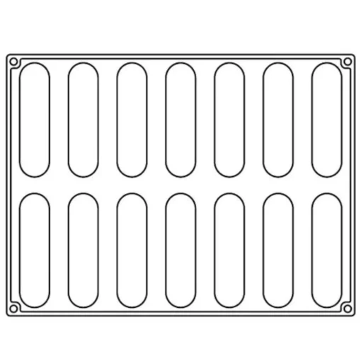 Pavoni Siliconen Vorm Confy Eclair 128x30mm (14) 30x40cm