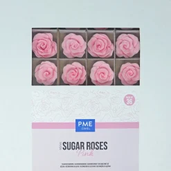 PME Suiker Rozen Roze Ø4cm 36st