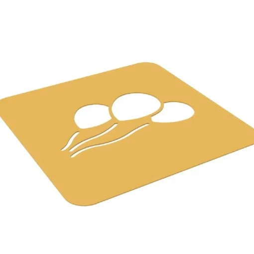 Silikomart Siliconen Stencil Ballon 12x6,2x0,1cm Set/2