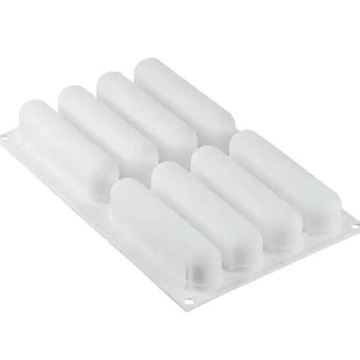 Silikomart Siliconen Vorm Eclair (8) 13,5x2,8cm + Uitsteker