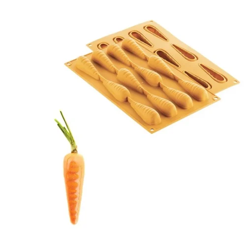 Silikomart Siliconen Vorm Wortel (12) 78x23x23mm