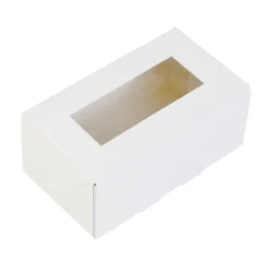 Taartdoos met venster 12x7x5cm. Wit 50st