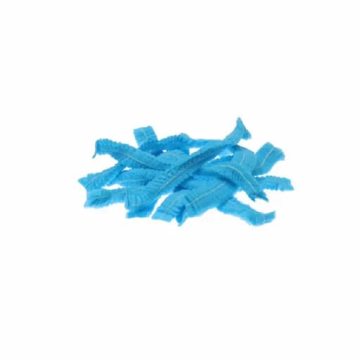 Wegwerpmuts Blauw 100st. 53cm.